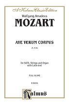 Ave Verum Corpus, K. 618 - SATB Choral Octavo (Digital Download)