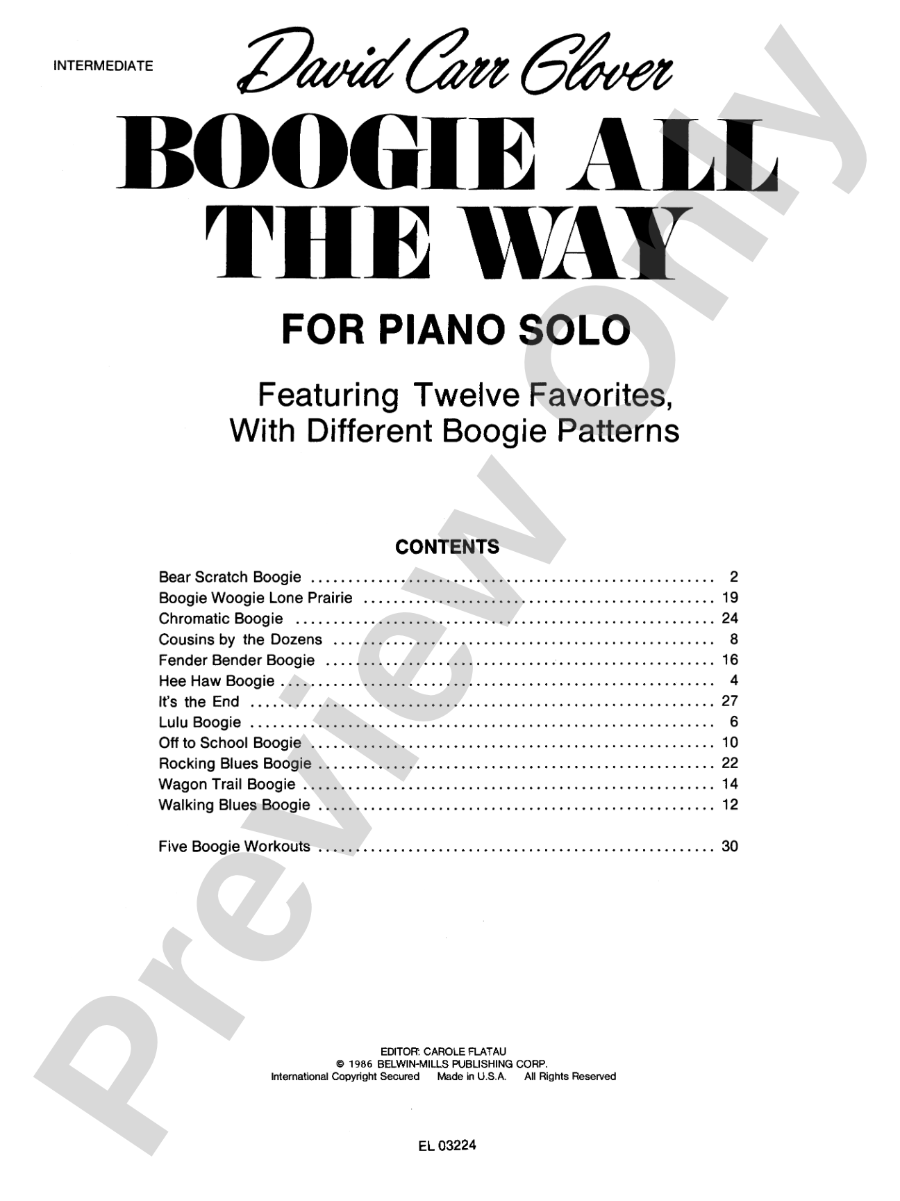 Boogie All the Way: Featuring Twelve Favorites with Different Boogie Patterns - Piano (Digital Download)
