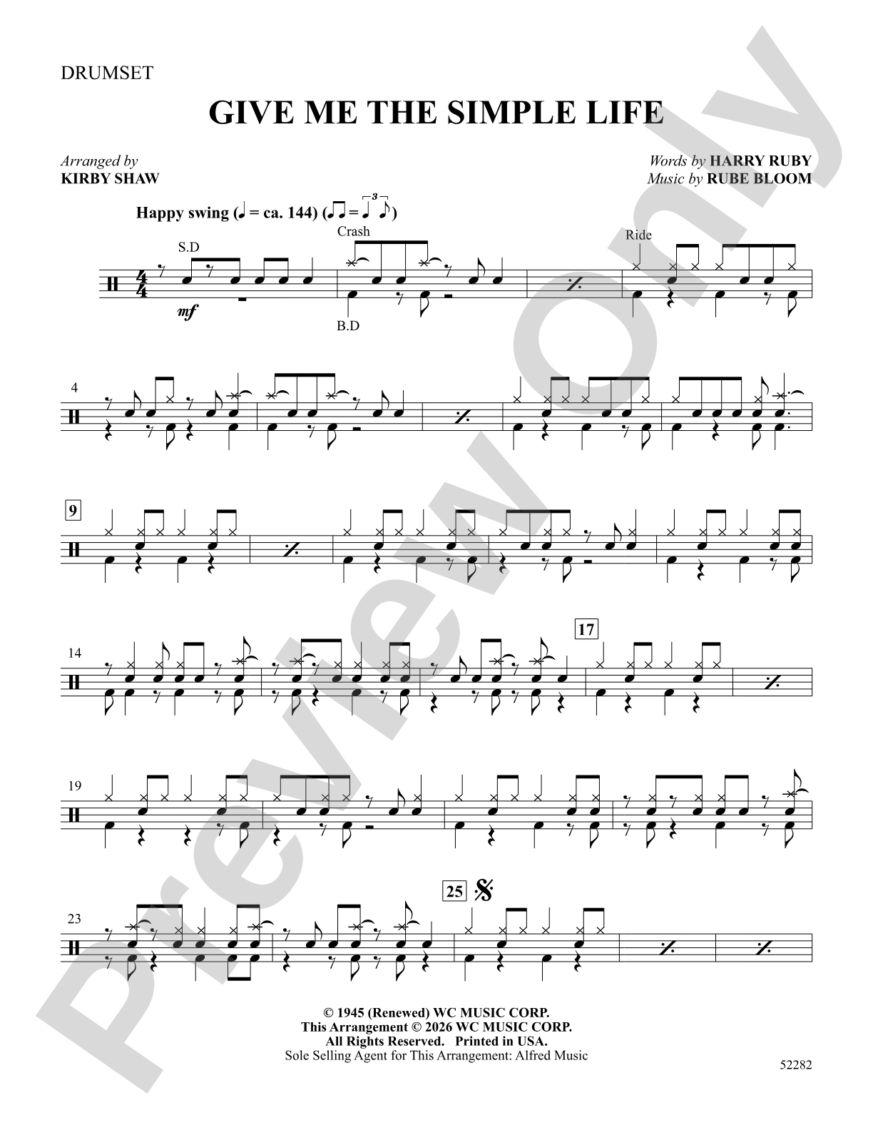 Give Me the Simple Life - Choral SoundPax (Digital Download)