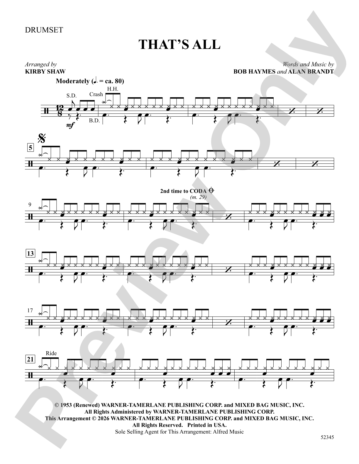 That's All - Choral SoundPax (Digital Download)