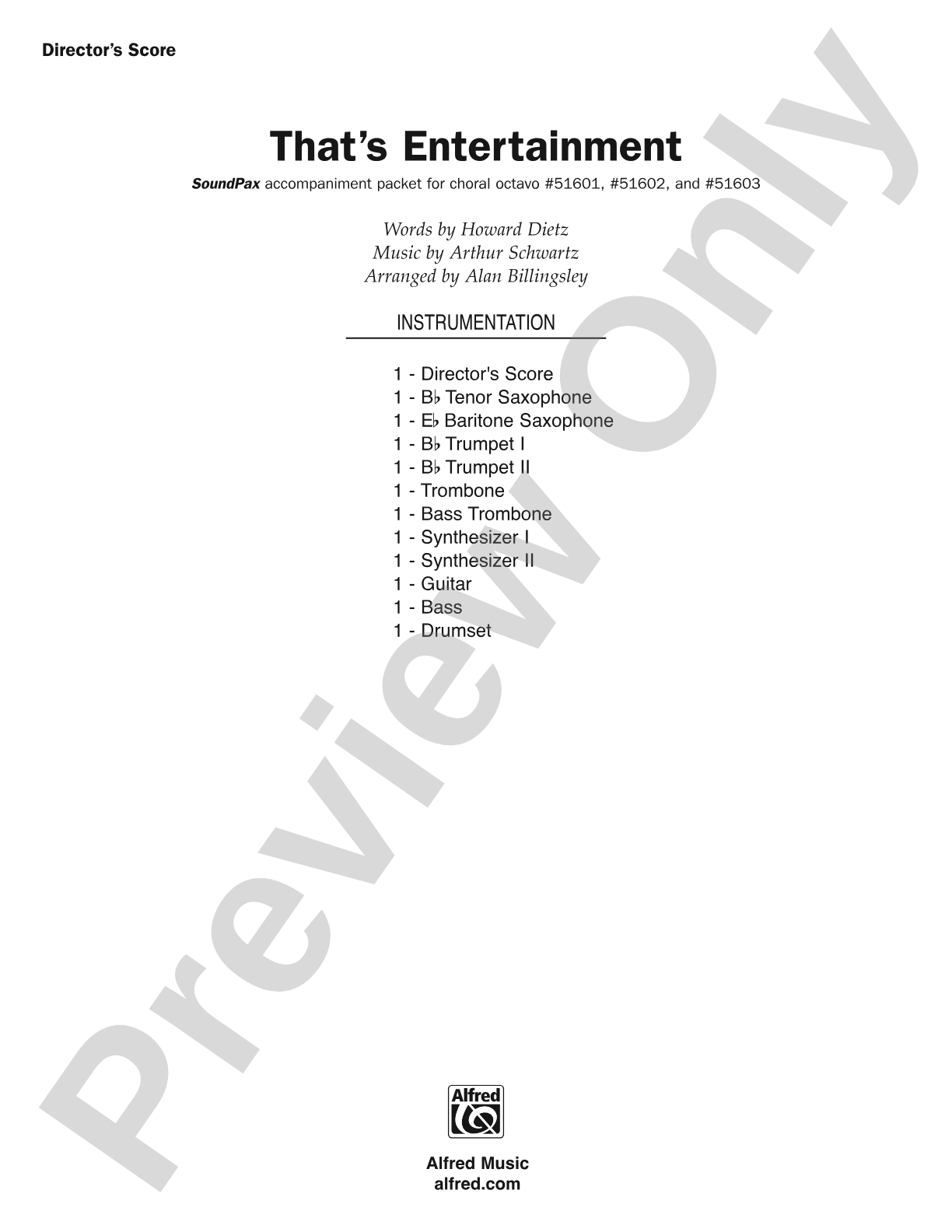 That's Entertainment - Choral SoundPax (Digital Download)