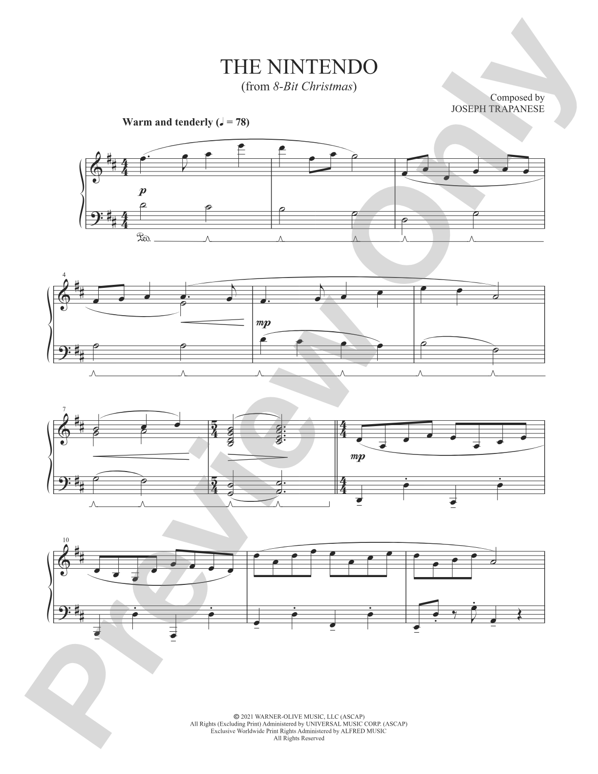 The Nintendo (from 8-Bit Christmas) - Piano (Digital Download)