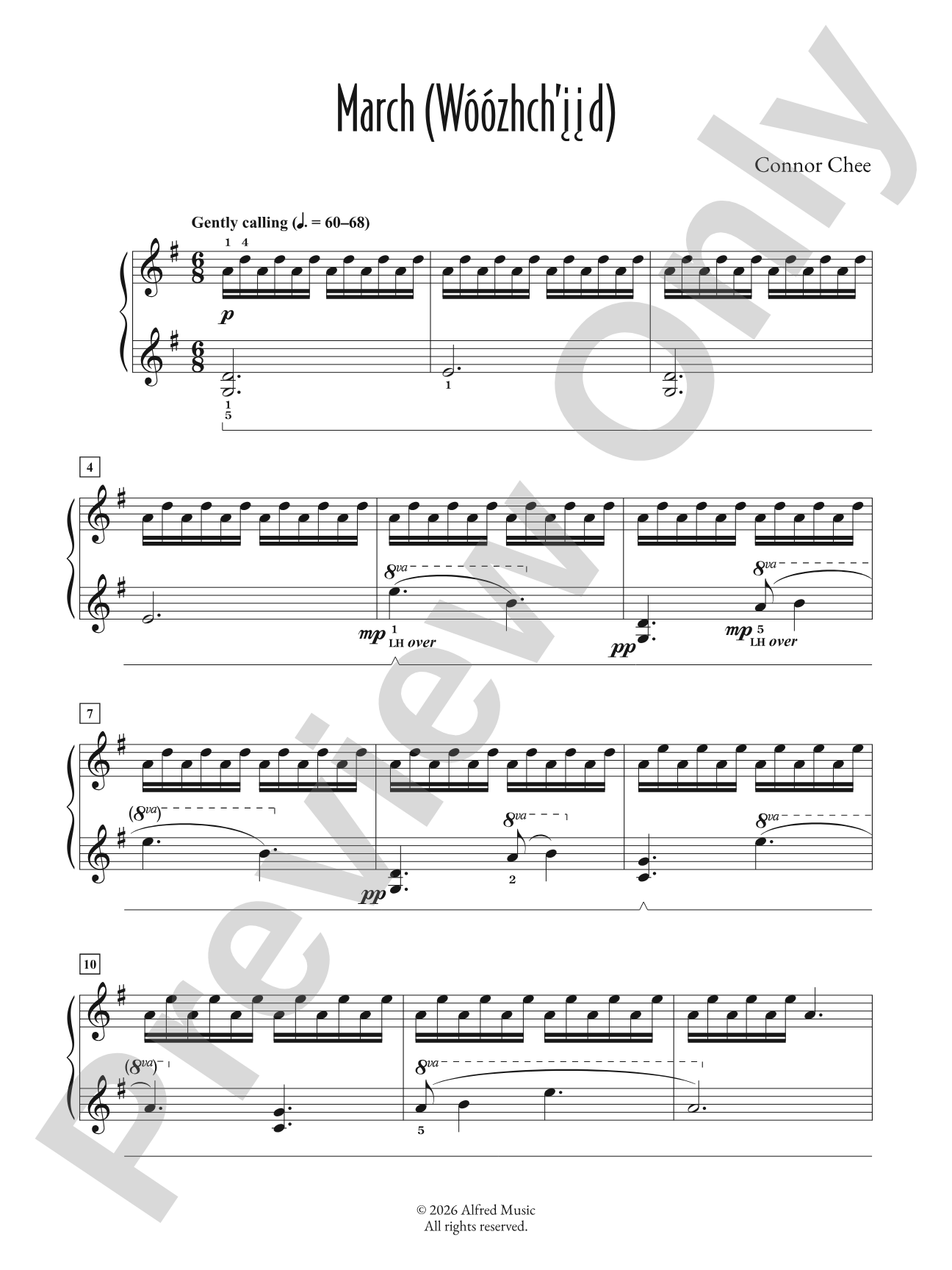 March (Woozhch'iid) - Piano (Digital Download)