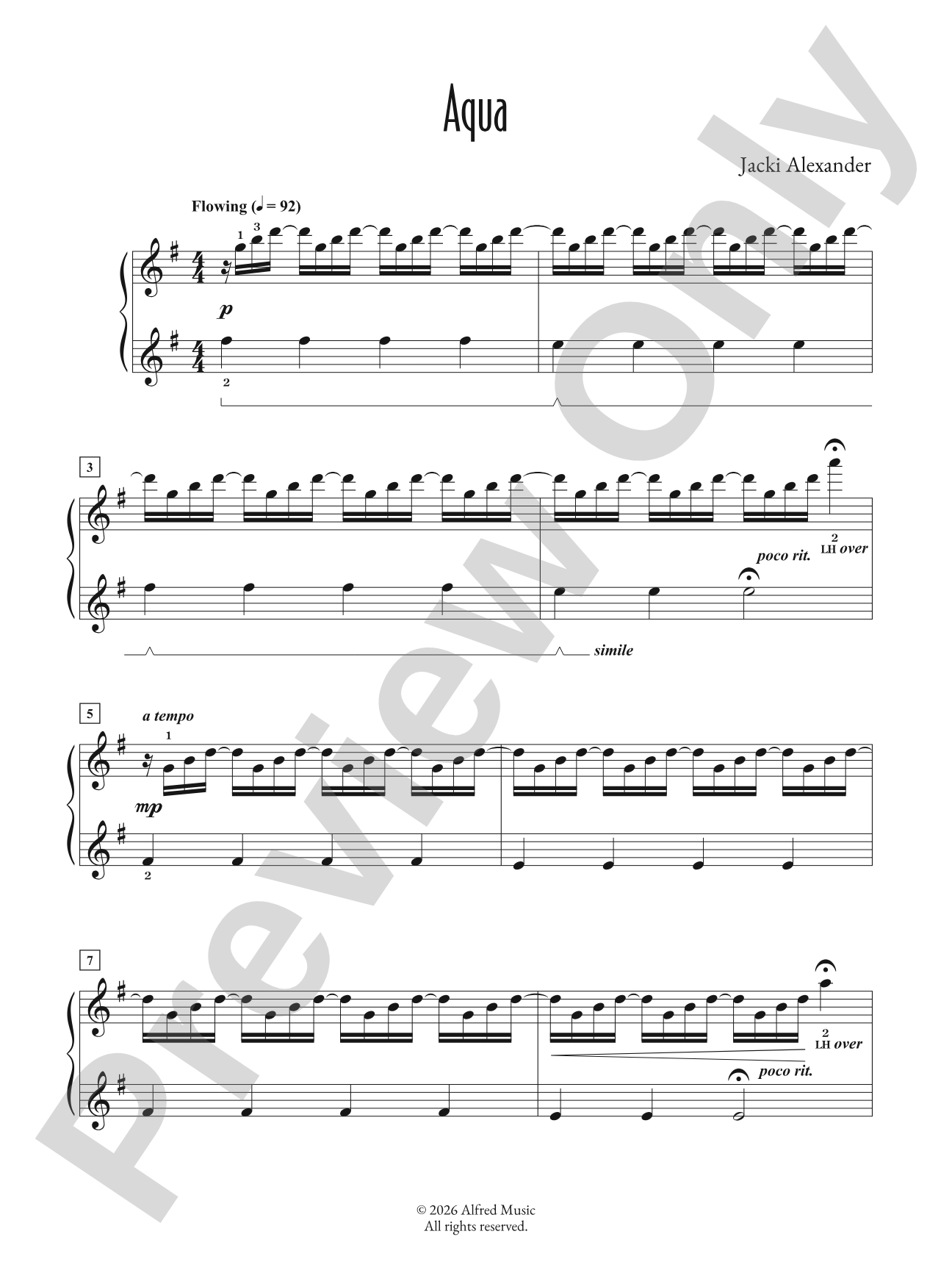Aqua - Piano (Digital Download)
