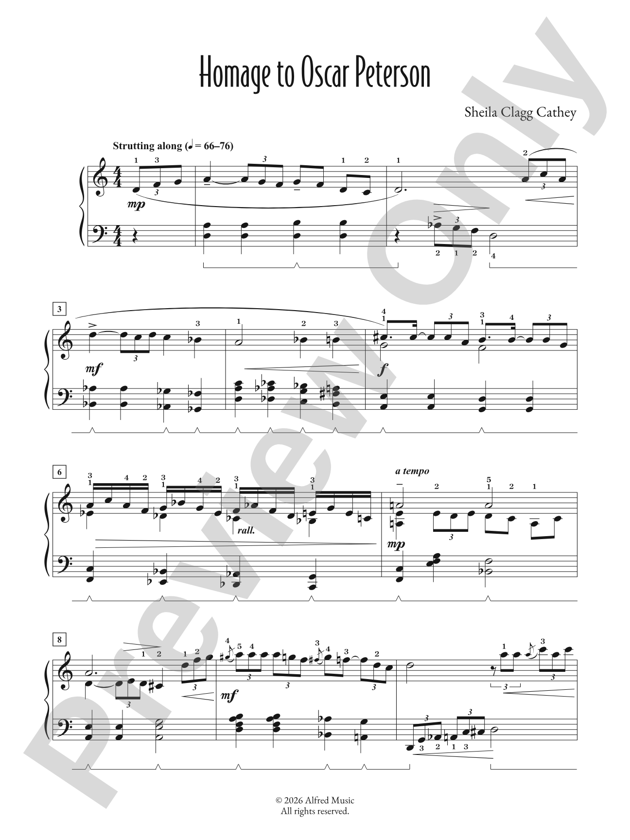 Homage to Oscar Peterson - Piano (Digital Download)