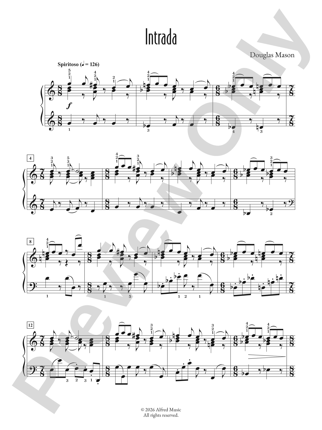 Intrada - Piano (Digital Download)