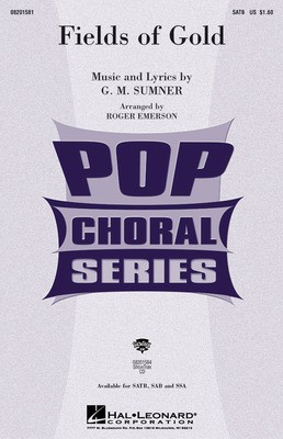 Fields of Gold - Sting - SAB Roger Emerson Hal Leonard Choral Score Octavo