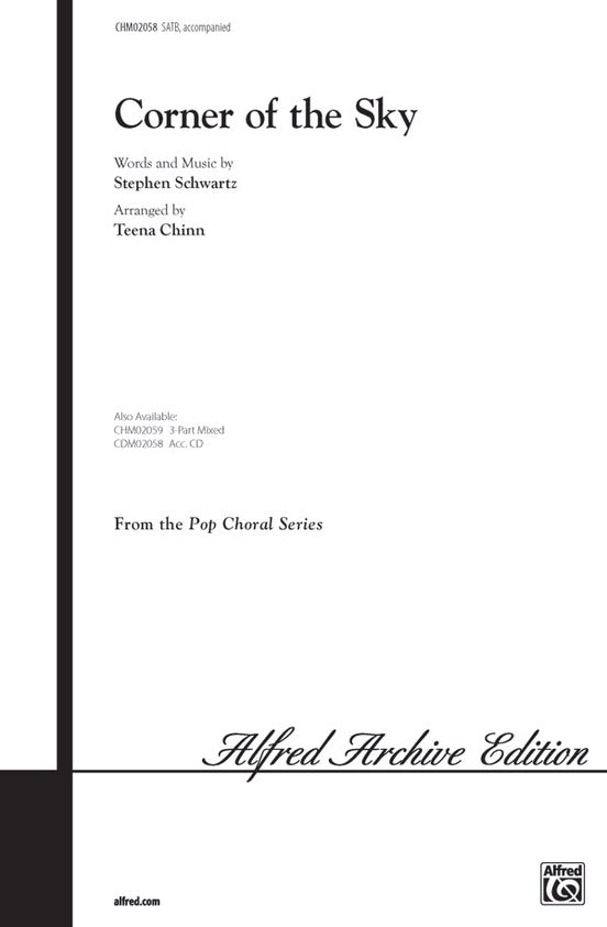Corner of the Sky - Arr. Teena Chinn – SATB Choral Octavo (Digital Download)