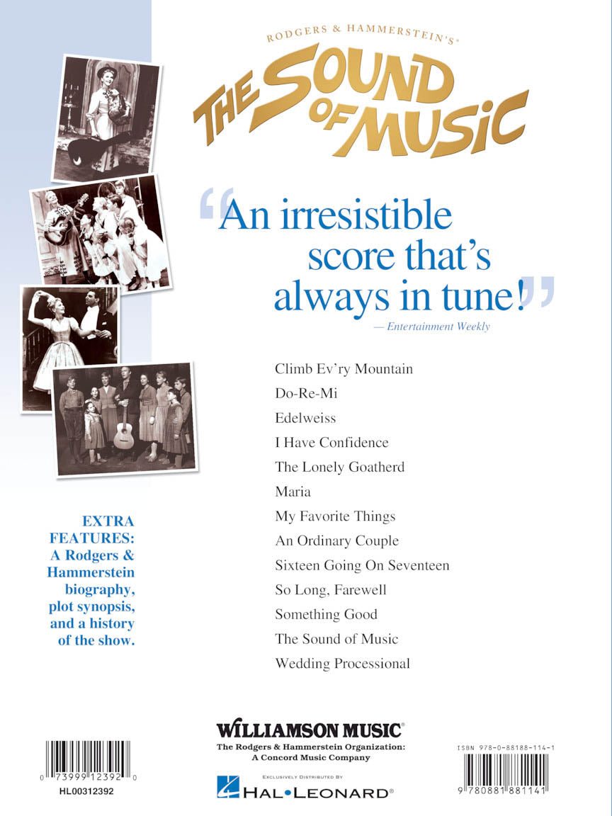 The Sound of Music Vocal Selections Revised - Piano/Vocal Williamson Music 312392