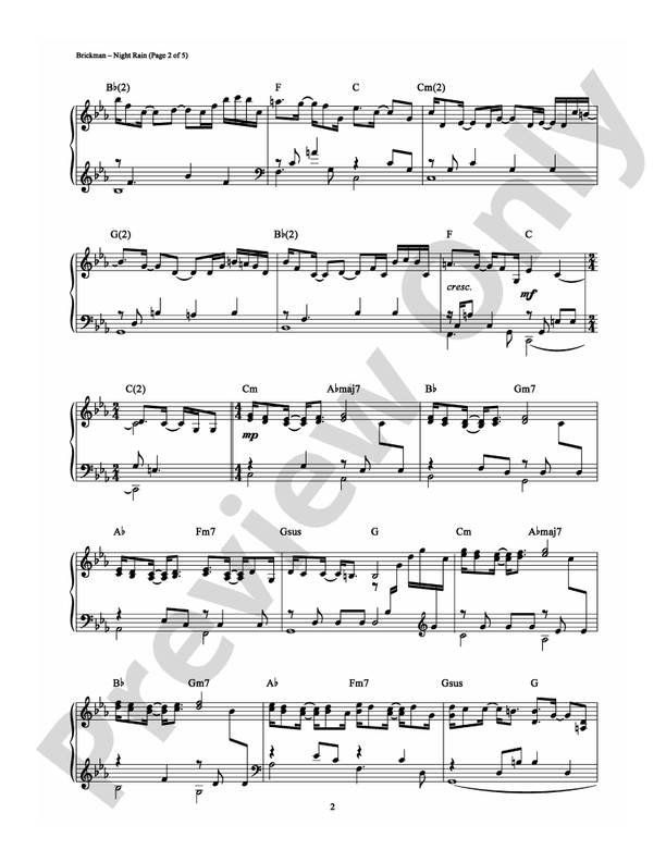 Night Rain - Piano (Digital Download)