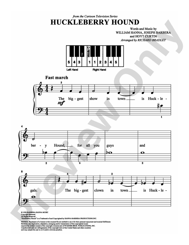 Huckleberry Hound - Arr. Richard Bradley (DSM-PS-0009119) - Easy Piano (Digital Download)