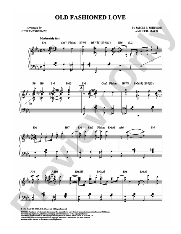 Old Fashioned Love - Piano (Digital Download)