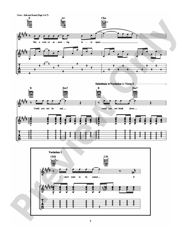 Safe and Sound - Guitar TAB (Digital Download)