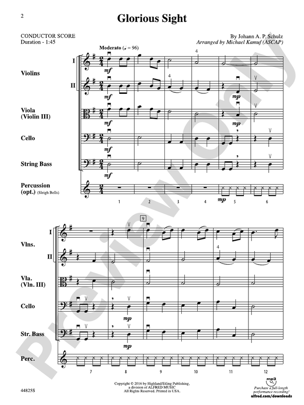 Glorious Sight - String Orchestra Conductor Score & Parts (Digital Download)
