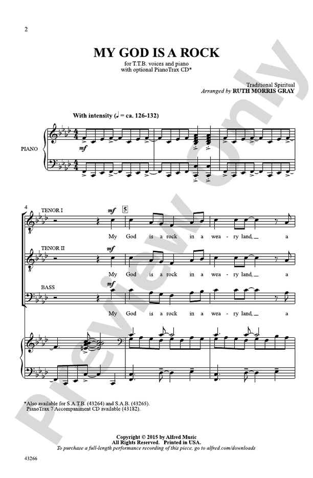 My God Is a Rock – TTB Choral Octavo (Digital Download)