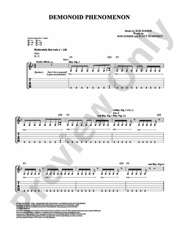 Demonoid Phenomenon - Guitar TAB (Digital Download)