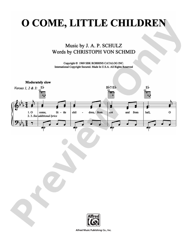 O Come, Little Children - Cristoph Von Schmid - PVG (Digital Download)