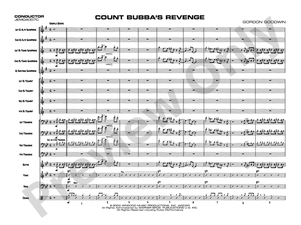 Count Bubba's Revenge (Grade 5.5) - Jazz Ensemble Conductor Score & Parts (Digital Download)