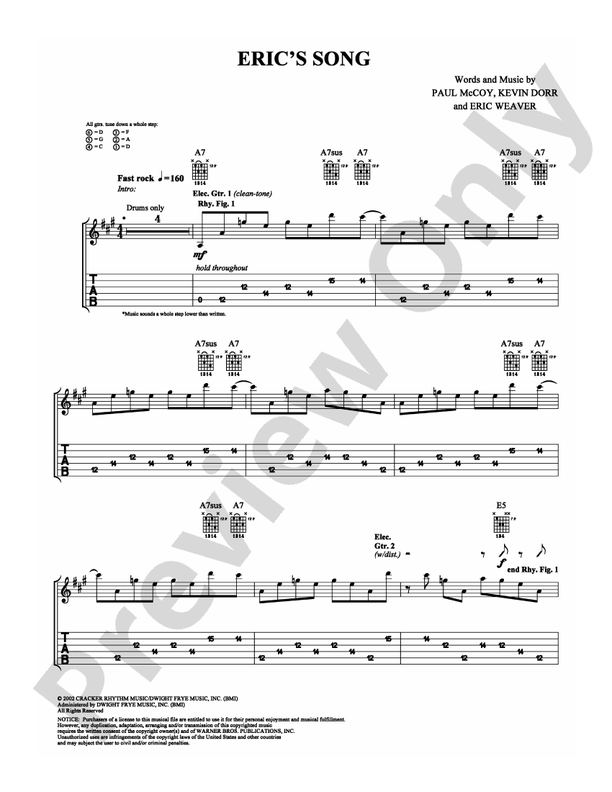 Eric's Song - Guitar TAB (Digital Download)