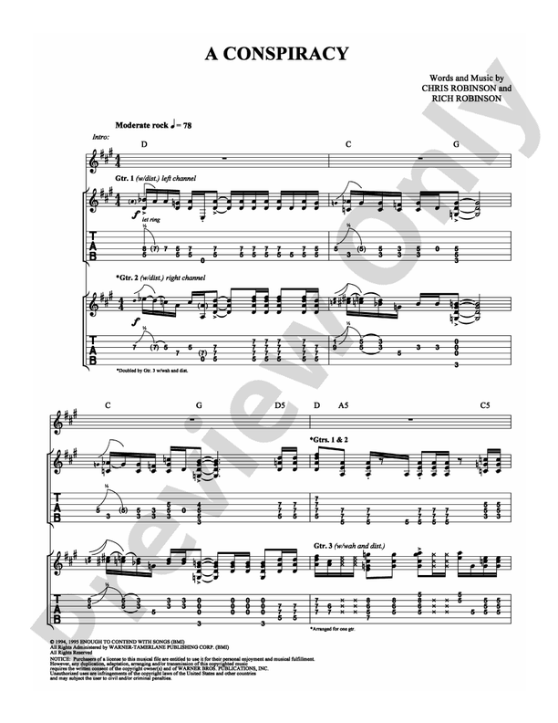 A Conspiracy - Guitar TAB (Digital Download)