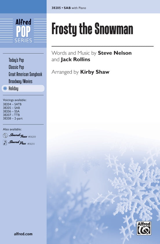 Frosty the Snowman - Arr. Kirby Shaw – SAB Choral Octavo (Digital Download)