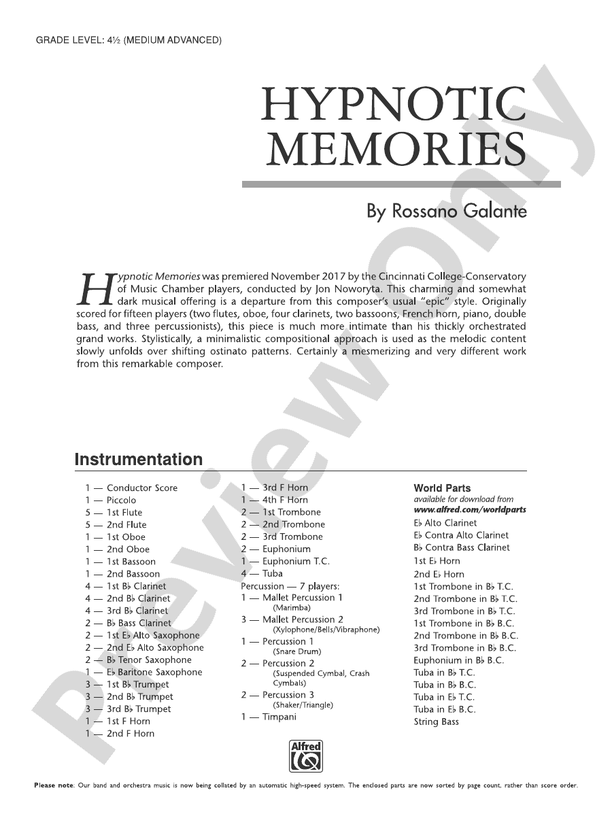 I Dreamt I Dwelt in Marble Halls - Concert Band Conductor Score & Parts (Digital Download)