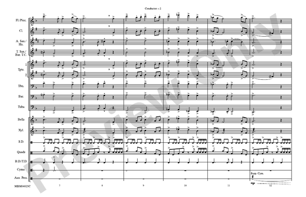 Spitfire – Marching Band Conductor Score & Parts (Digital Download)