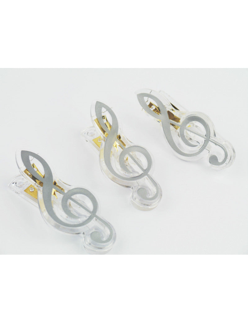 Music or Paper Clip Treble Clef Shape Silver