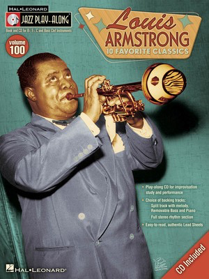 Louis Armstrong - Jazz Play-Along Volume 100 - Bb Instrument|Bass Clef Instrument|C Instrument|Eb Instrument Hal Leonard Lead Sheet /CD