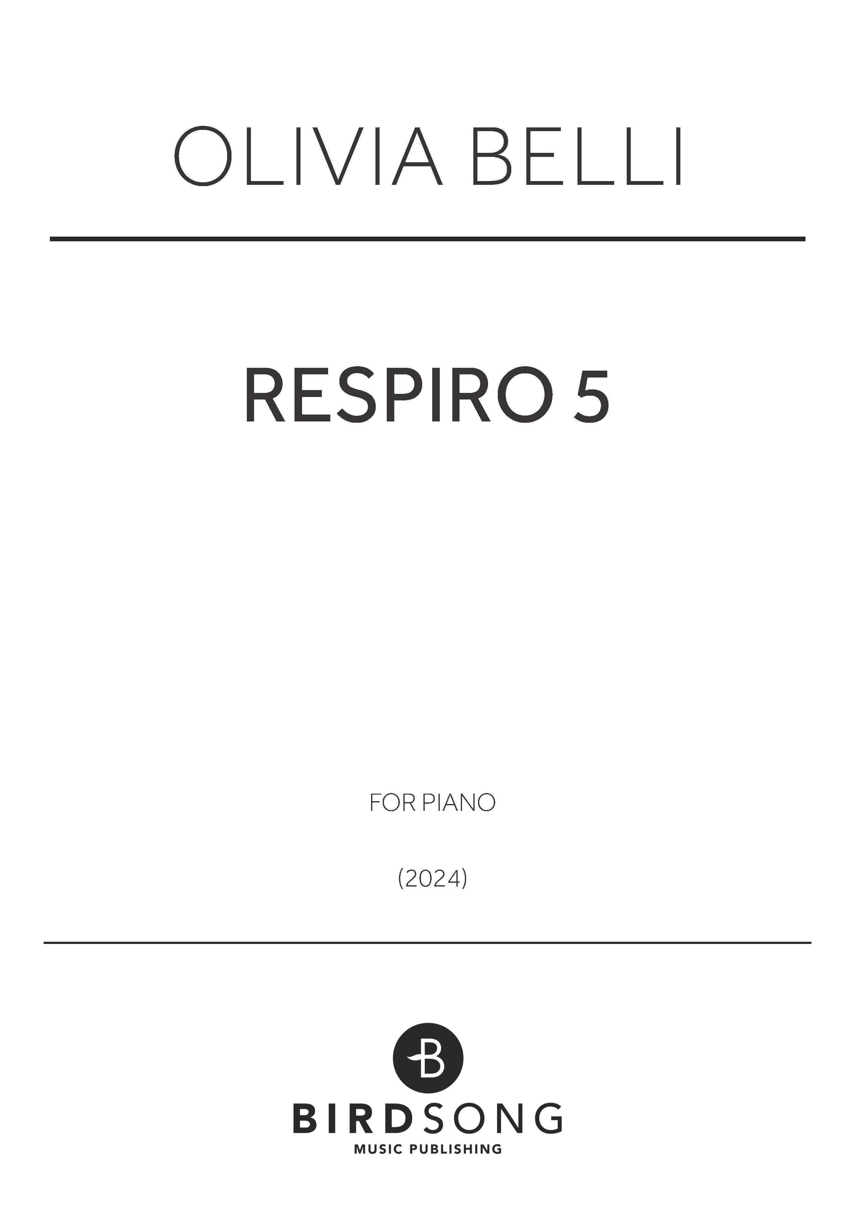 Belli - Respiro 5 - Piano Solo (Digital Download)