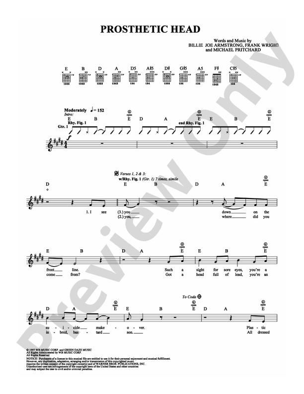 Prosthetic Head - Guitar TAB (Digital Download)