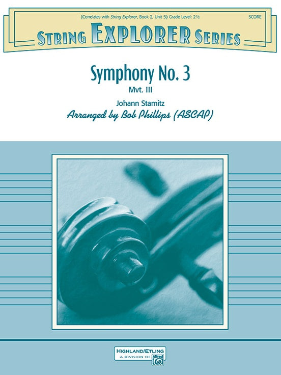 Symphony No. 3, 3rd Movement – String Orchestra Conductor Score & Parts (Digital Download)