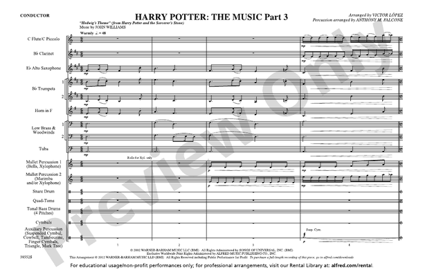 Harry Potter: The Music, Part 3 – Marching Band Conductor Score & Parts (Digital Download)