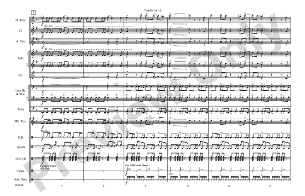 Immigrant Song – Marching Band Conductor Score & Parts (Digital Download)