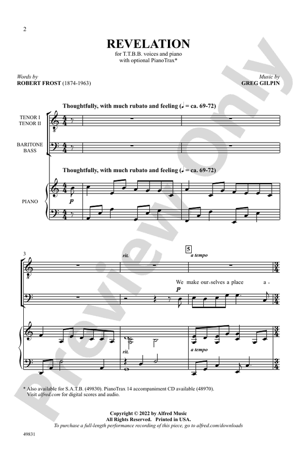 Revelation - TTBB Choral Octavo (Digital Download)