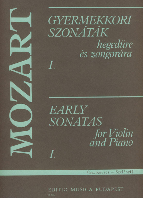 Mozart - Early Sonatas Volume 1 - Violin/Piano Accompaniment EMB Z3635
