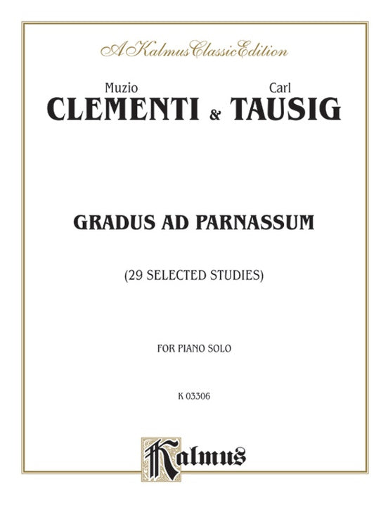 Clementi - Gradus ad Parnassum (Twenty-nine Selected Studies) - Piano Solo (Digital Download)