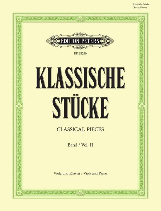 Classical Pieces Volume 2 - Viola/Piano Accompaniment - Various - Peters EP3853B