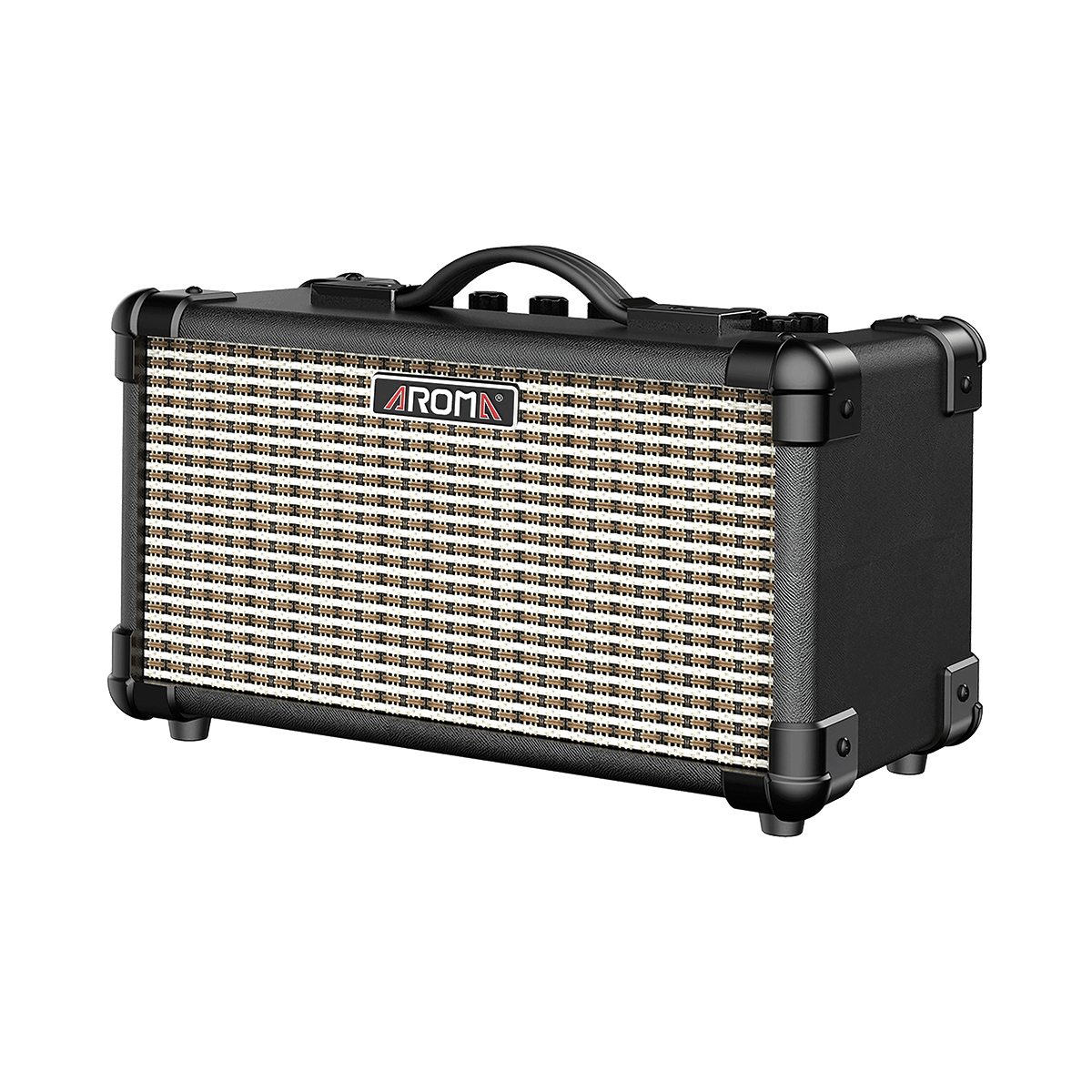 Aroma TM15BK 15W Black Electric Guitar Rechargeable Amplifier
