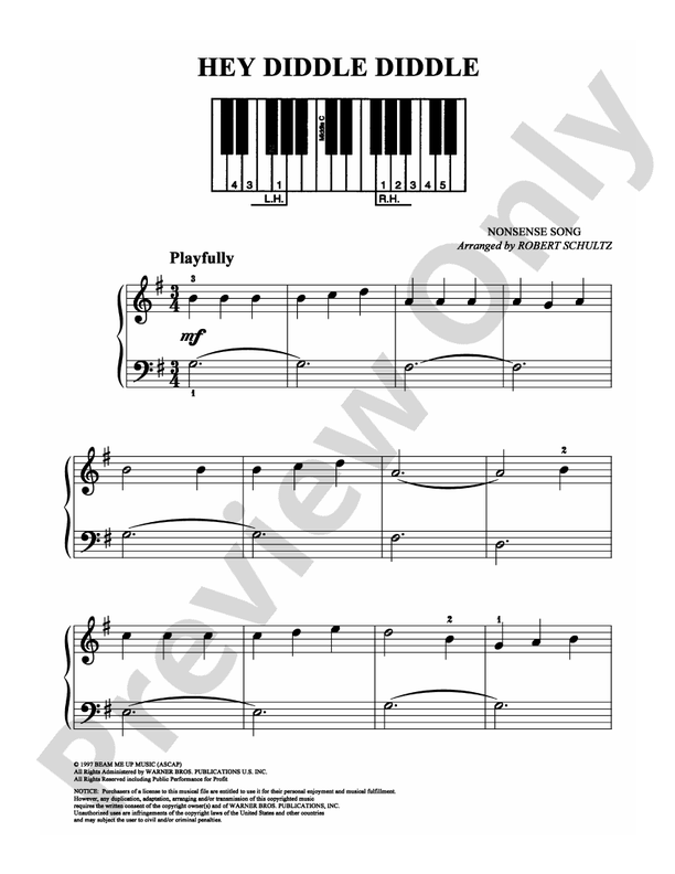 Hey Diddle Diddle - Arr. Robert Schultz - Easy Piano (Digital Download)
