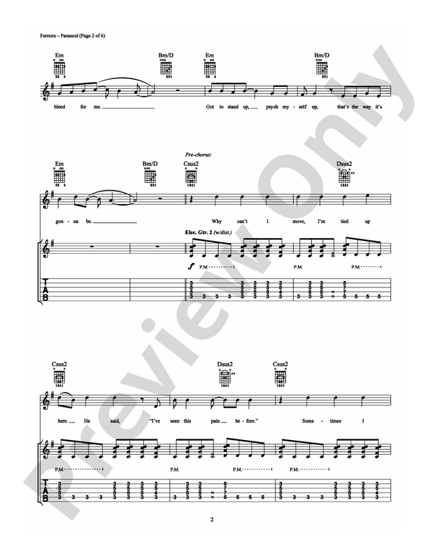 Paranoid - Guitar TAB (Digital Download)