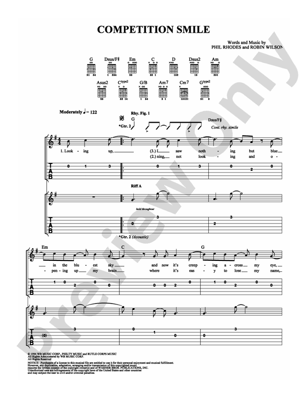 Competition Smile - Easy Guitar (Digital Download)