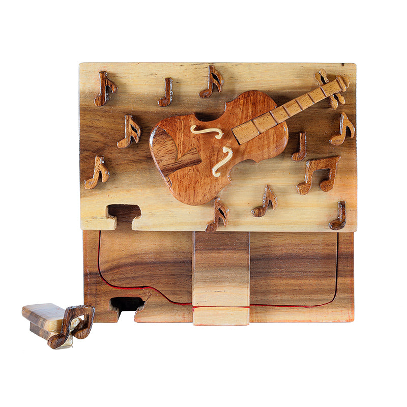 Lacquered Secrets Box Violin & Notes