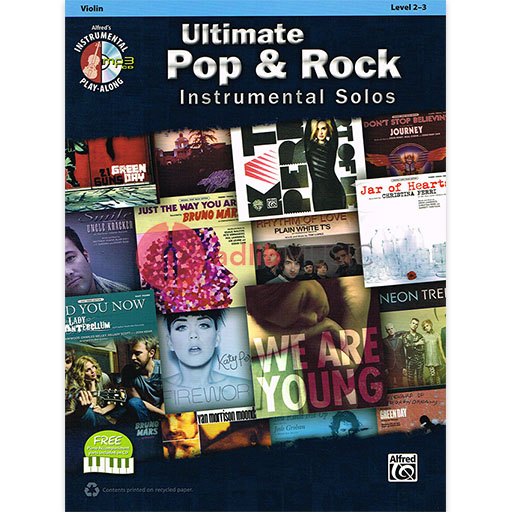 Ultimate Pop & Rock Instr Solos Violin Bk/CD