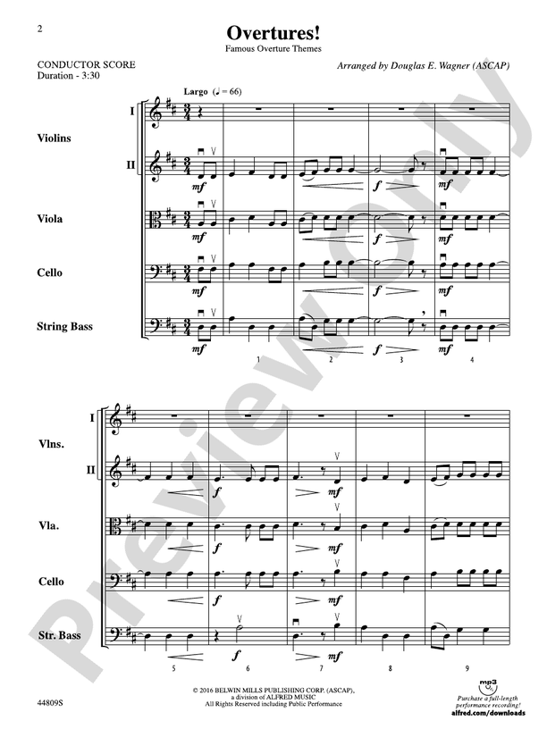 Overtures! - String Orchestra Conductor Score & Parts (Digital Download)