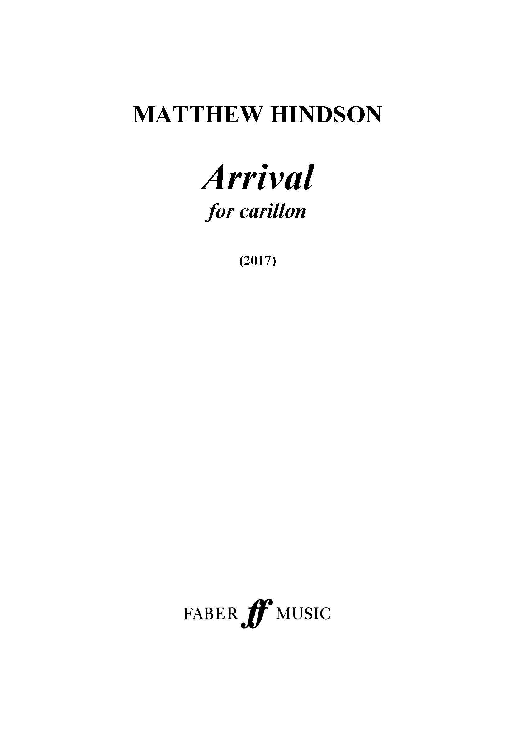 Arrival - Carillon (Digital Download)
