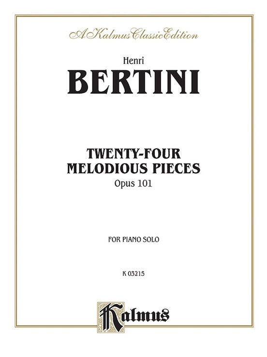 Bertini - Twenty-four Melodious Pieces - Piano Solo (Digital Download)