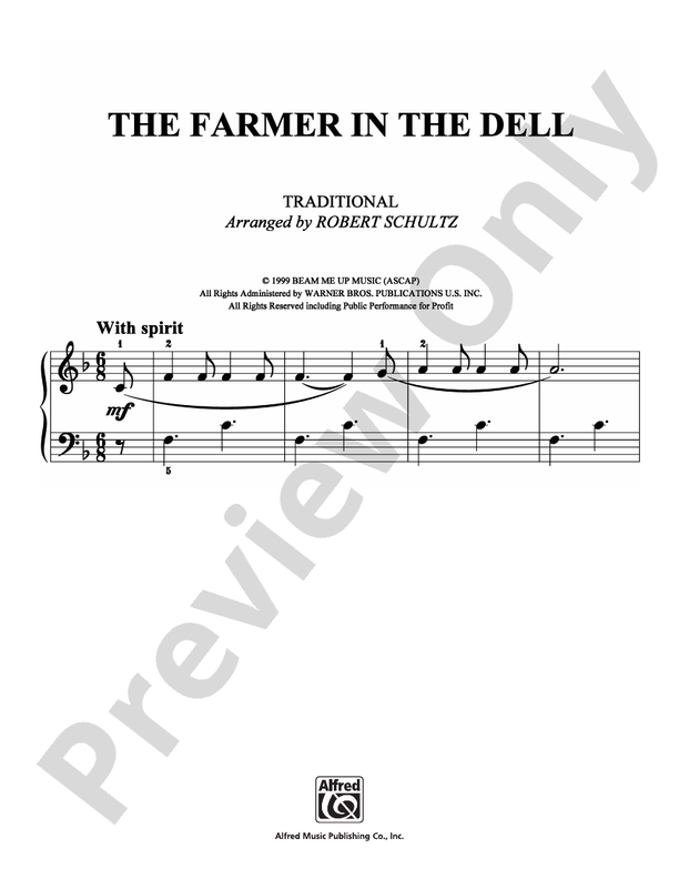 The Farmer in the Dell - Arr. Robert Schultz - Easy Piano (Digital Download)