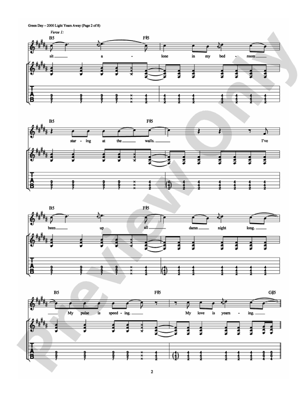 2000 Light Years Away - Guitar TAB (Digital Download)