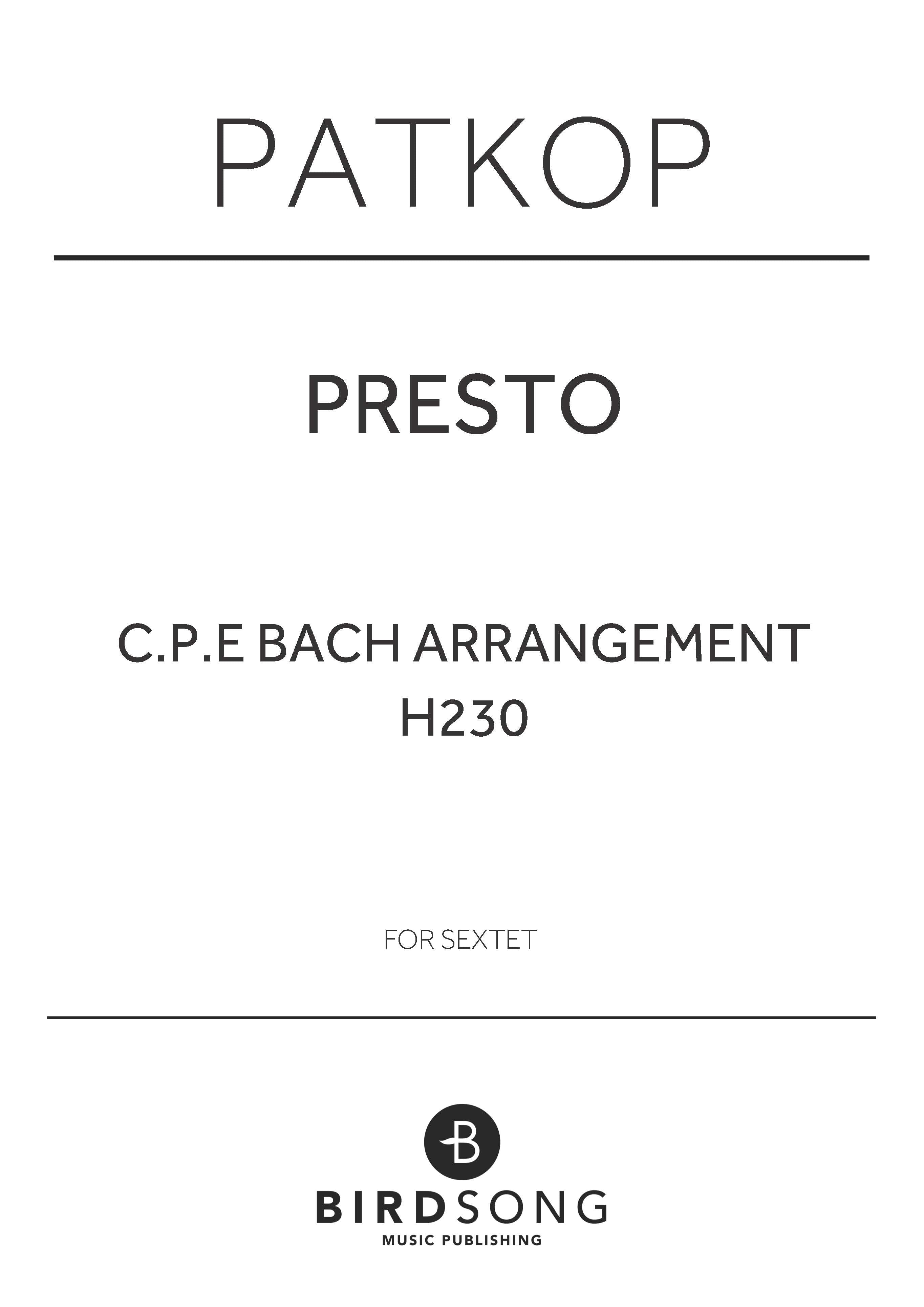 Presto - Instrumental Sextet (Digital Download)